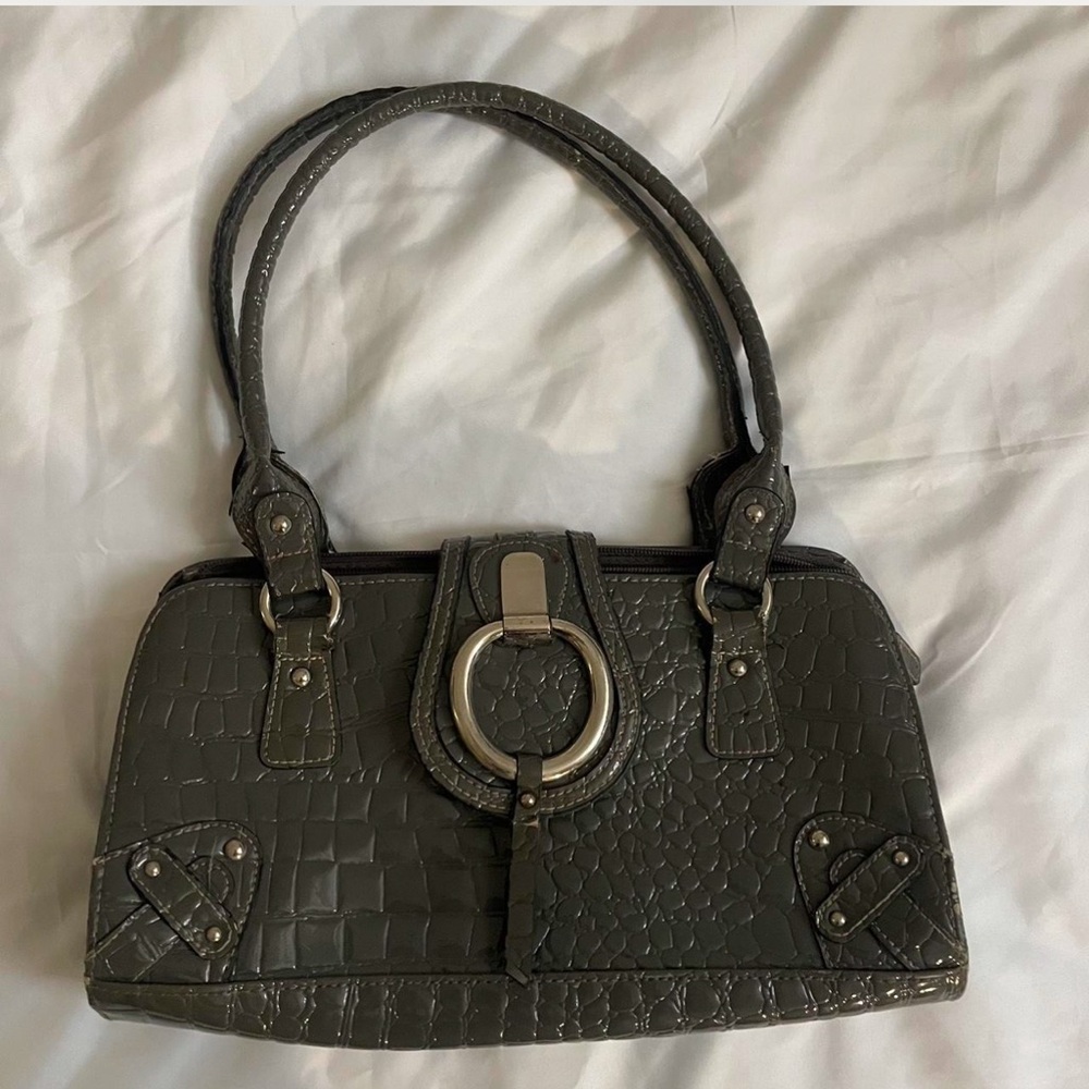 vintage grey y2k shoulder bag